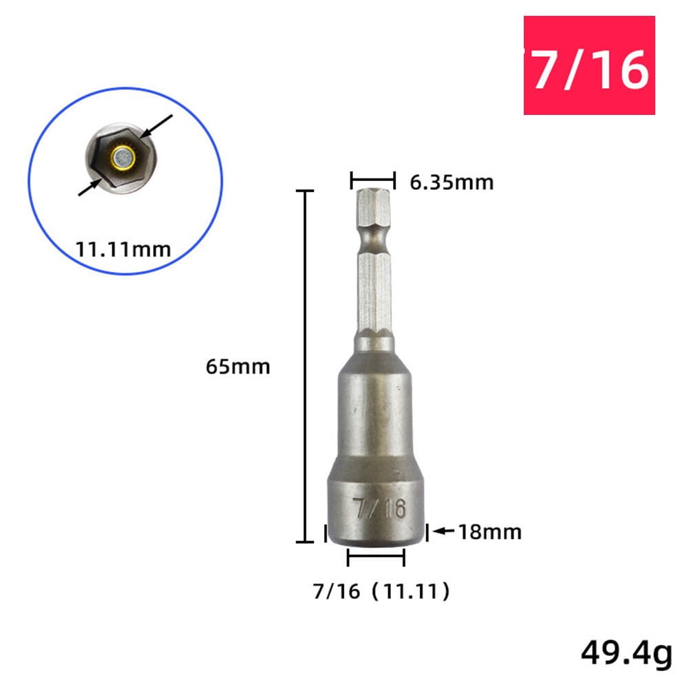 Bosisa Imperial 65Mm Hexagon Nut Driver Drillbit Adapter Socket Wrench