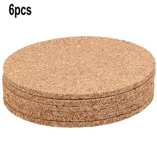 Betus Round Cork Coasters 4 in. Diameter and 1/5 in. Thick Brown