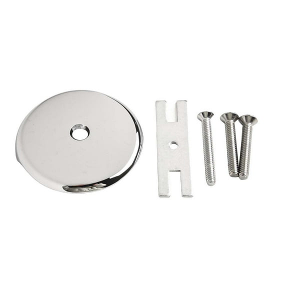Bosisa Single Hole Bathtub Drain Overflow Face Plate With 3 Screws Drain Overflow Panel Bathroom Accessories Replacement Kit Plastic