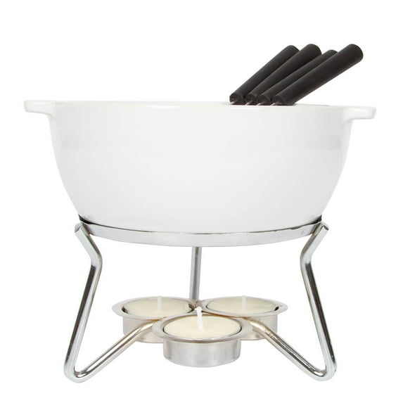 Boska 9-Piece Fondue Party Set in White