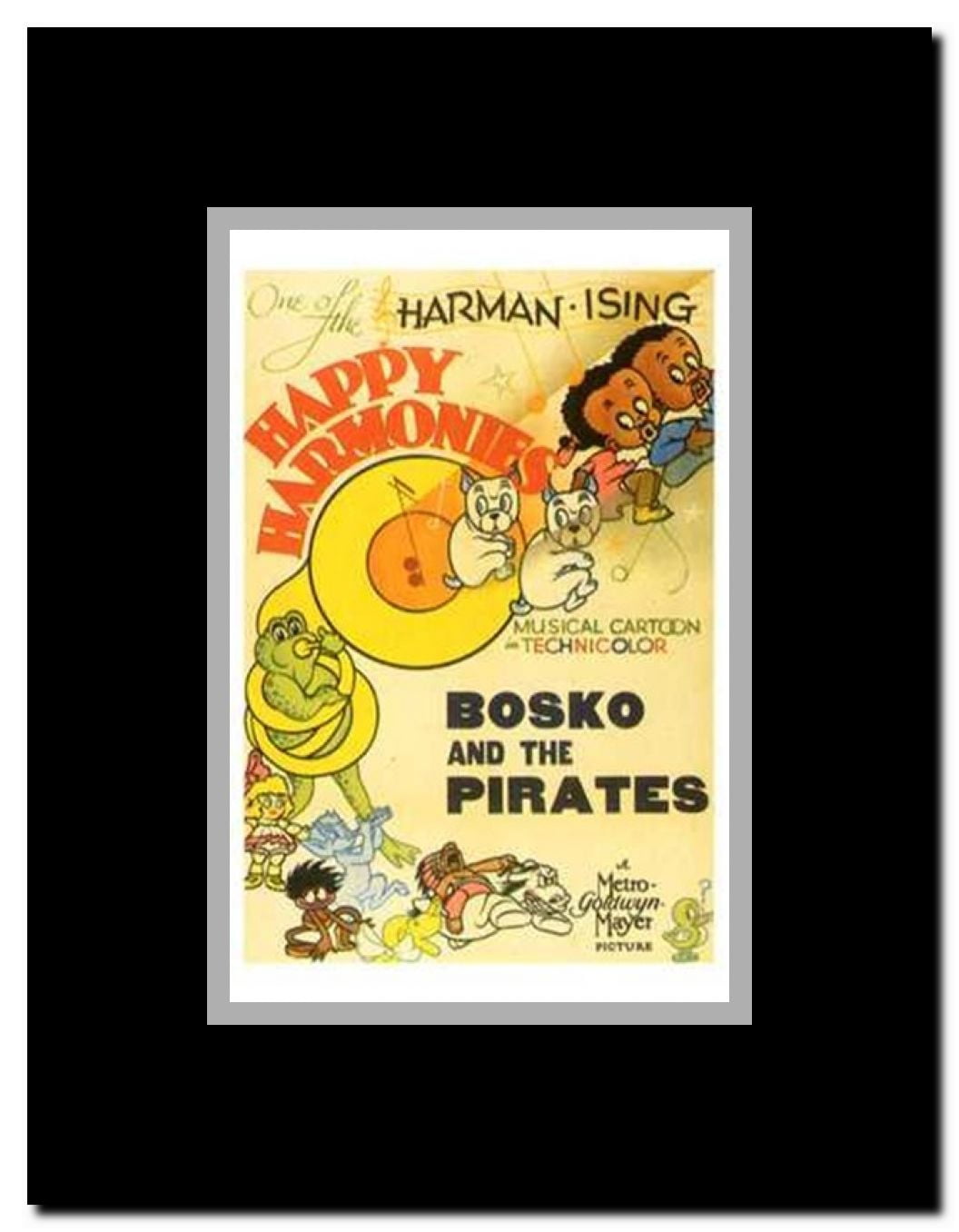 Bosko and the Pirates Framed Movie Poster