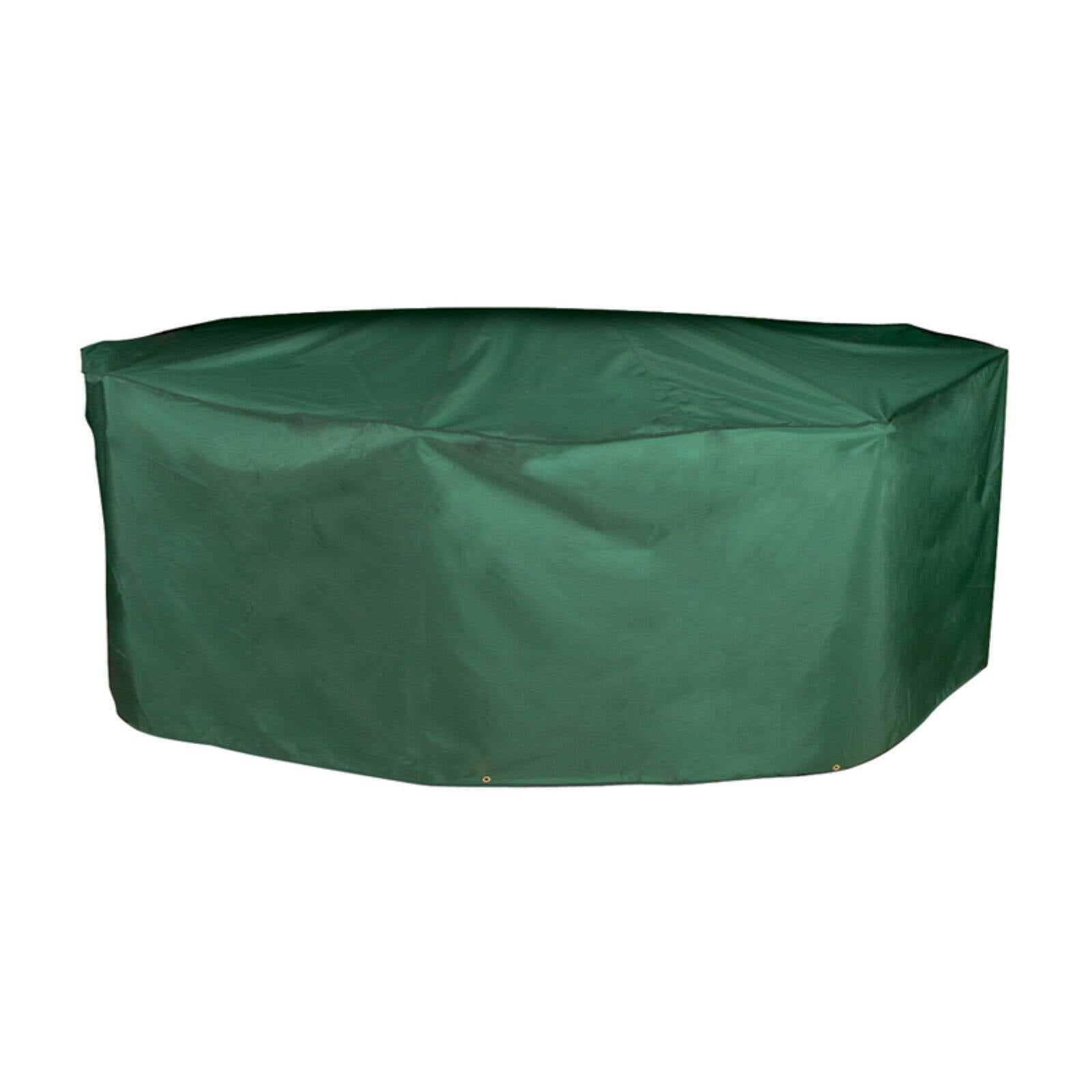 Green Polyester Outdoor Patio Dining Set Cover with Brass Eyelets