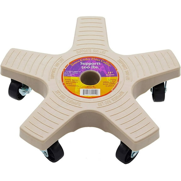 Bosmere (#S14450) Down Under Plant Caddie, Light Gray, 14” diameter