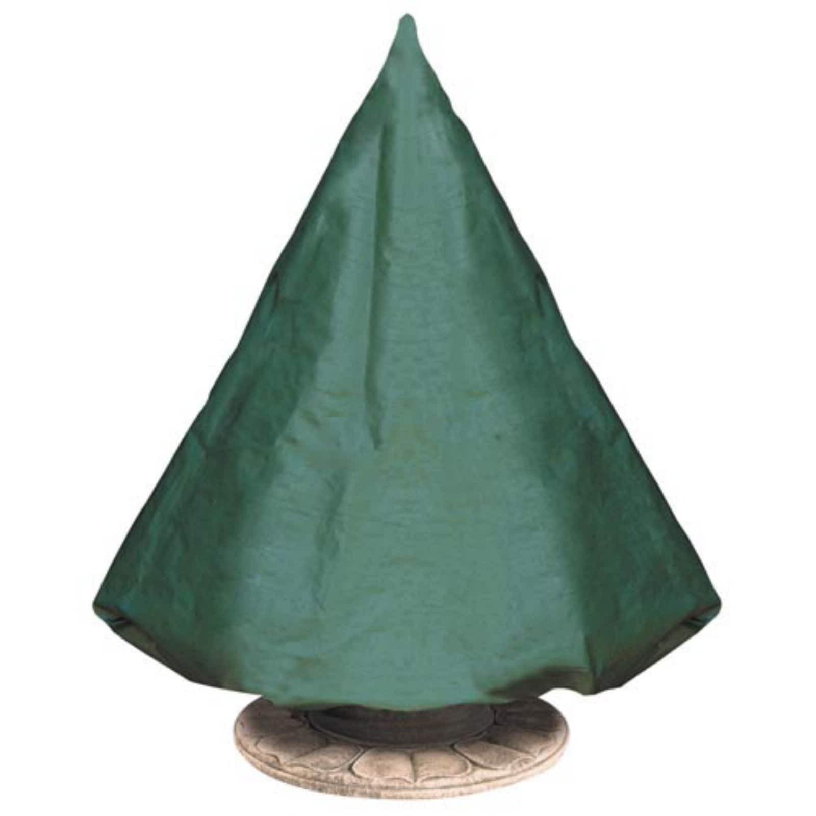 Small Green Polyester Cone-Shaped Fountain Cover with Drawstring
