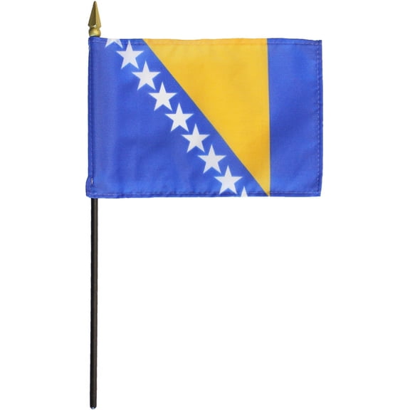 Bosnia-Herzegovina - 4"X6" Stick Flag
