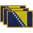 thumbnail image 1 of Bosnia-Herzegovina Flag Patch, Embroidered Iron On or Sew On, Measures 3.50" x 2.25", 1 of 1