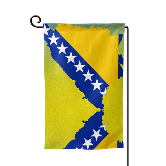 Bosnian Map Flag Garden Flag Double Sided Small Flag Yard Home Decorative Flags Banner 12.5 x 18 Inch Square