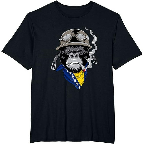 Bosnian and Herzegovinian Flag Biker Bosnia Herzegovina T-Shirt
