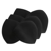 Bosoner Onesize Removable Flexible Bra Insert, Black, 3 Pack