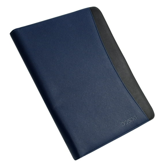 Bospa Padfolio Portfolio Folder/Multi Function Folder/Business Folder with Zippered Closure and Professional Leather (Blue)