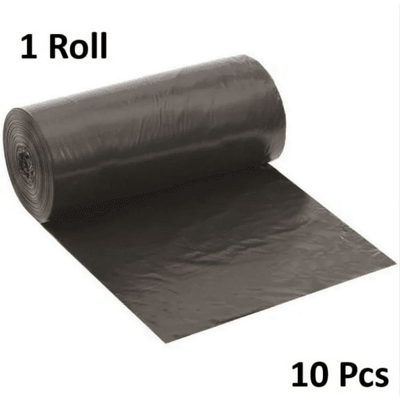 Bosphora Trash Bags, 55 Gallon Trash Bags - Black Large Garbage Bags Extra Large Trash Bags, 50-60 Gallon Lawn Bags, Plastic Outdoor Yard Waste Bags 1 Roll 10 Pcs