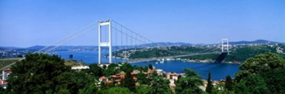 Bosphorus Bridge Istanbul Turkey Canvas Art - Panoramic Images (18 x 6)