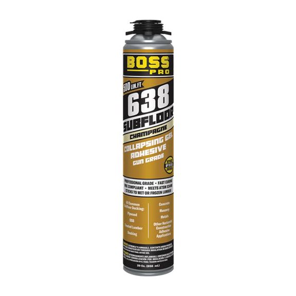 Boss 638 Subfloor Collapsing Gel Adhesive (29oz) - Case of 12$$Tools & Hardware Other