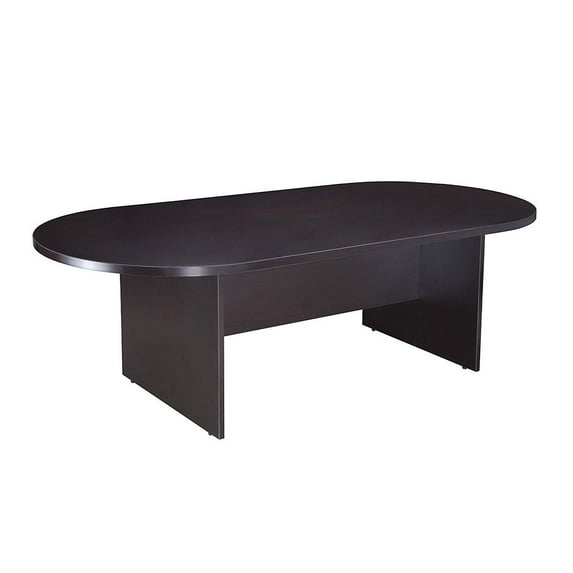 Boss Office Products 71W X 35D Race Track Conference Table, Mocha