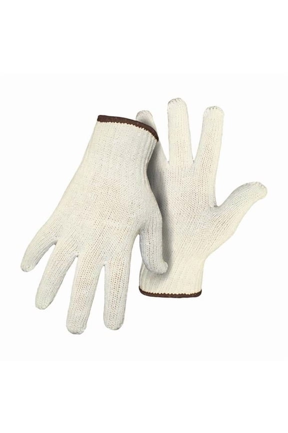 7795156 Mens Indoor & Outdoor String Knit Reversible Work Gloves, White - Set of 2
