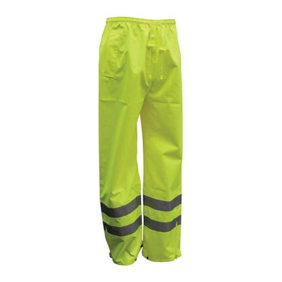 Boss 8008697 Hi-Vis Yellow Polyester Unisex Rain Pants, Medium