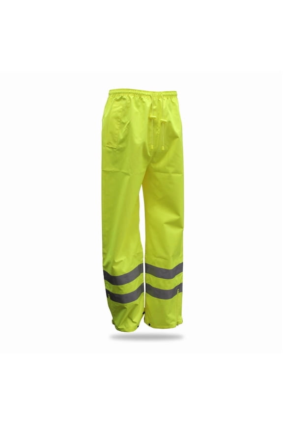 Yellow Polyester Rain Pants XL
