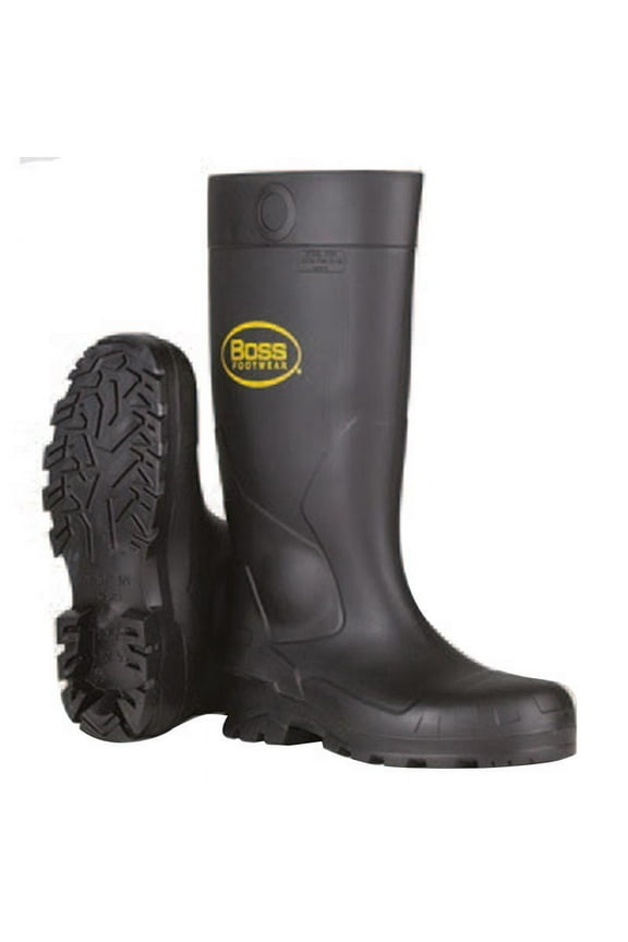 8074213 16 in. Waterproof Unisex PVC Boots, Black - Size 11 US - Pack of 2
