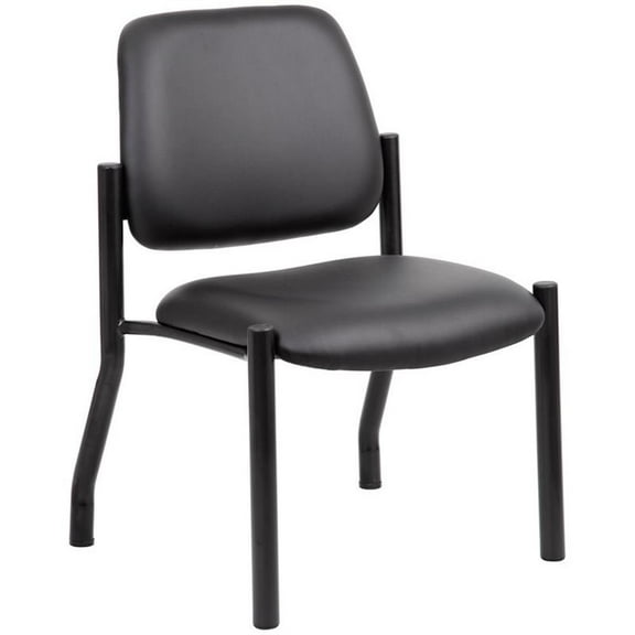 Boss Office Products Antimicrobial Armless Guest Chair, 300 lb. Weight Capacity