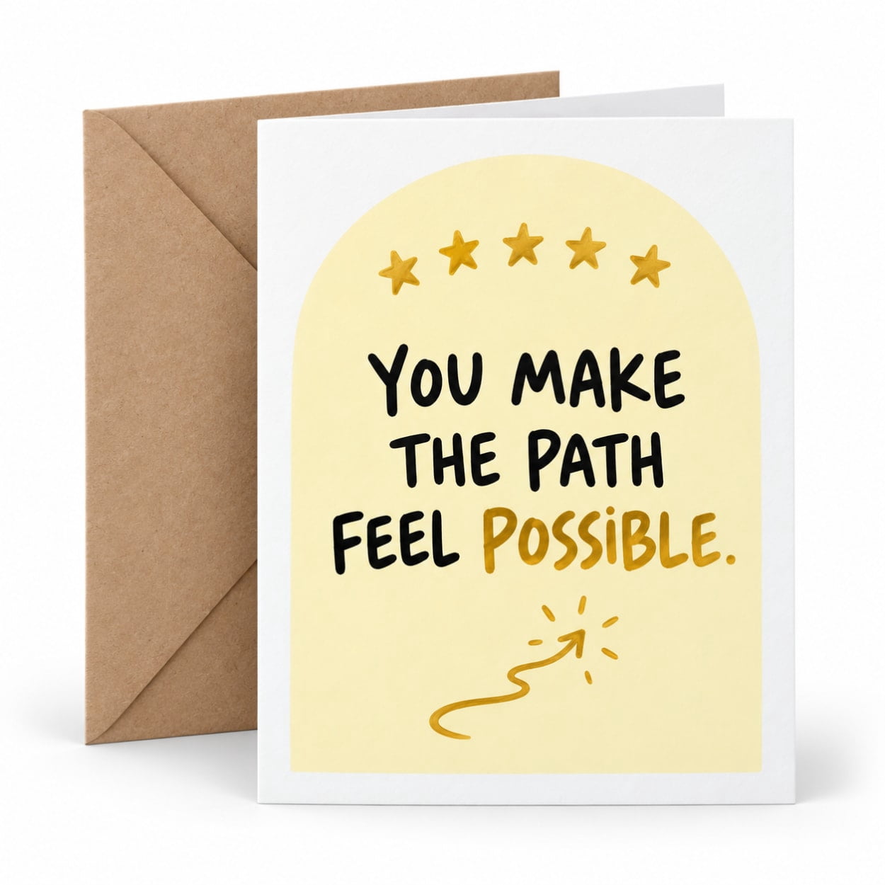Boss Appreciation Card, You Make the Path Feel Possible, Five Star Hand ...