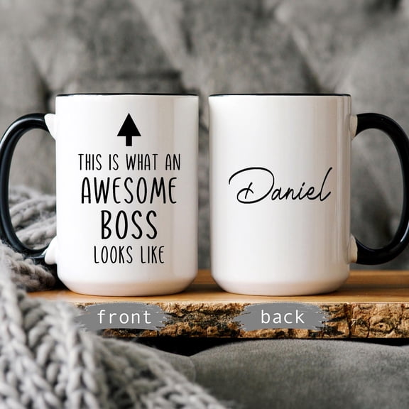 Boss Appreciation Gift Birthday Present Personalized Name Mug