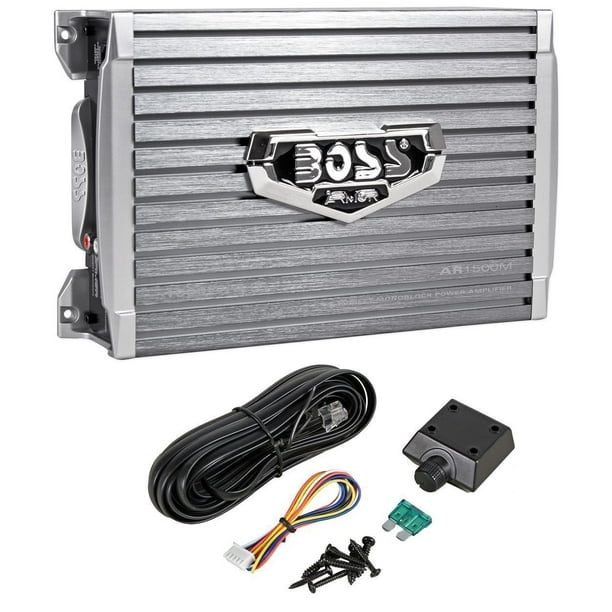 Boss Armor AR1500M 1500 Watt Mono Amplifier Compact Size Car Amp + Bass