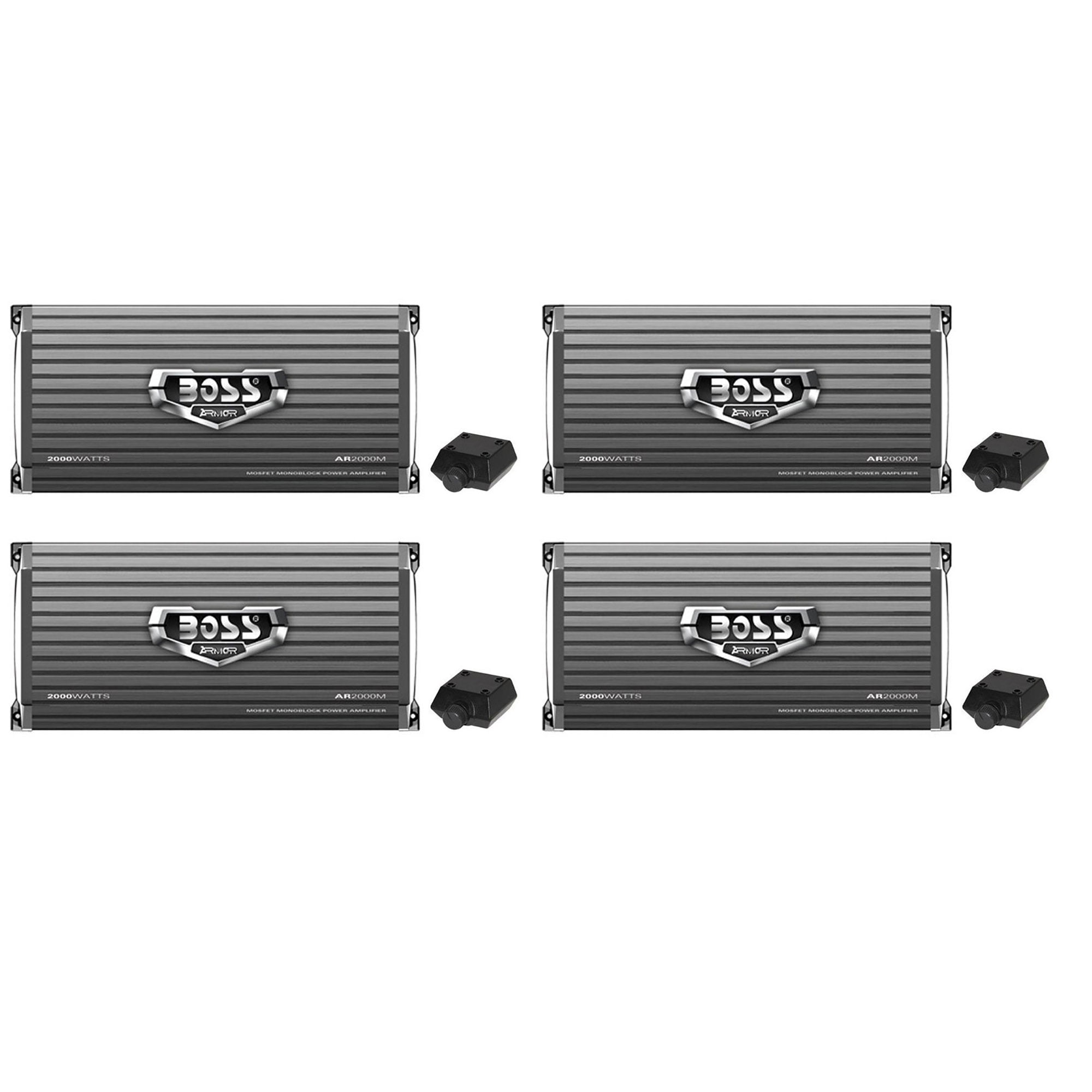 Boss Armor AR2000M 2000 Watt Monoblock A/B Amp Car Audio + Bass Remote