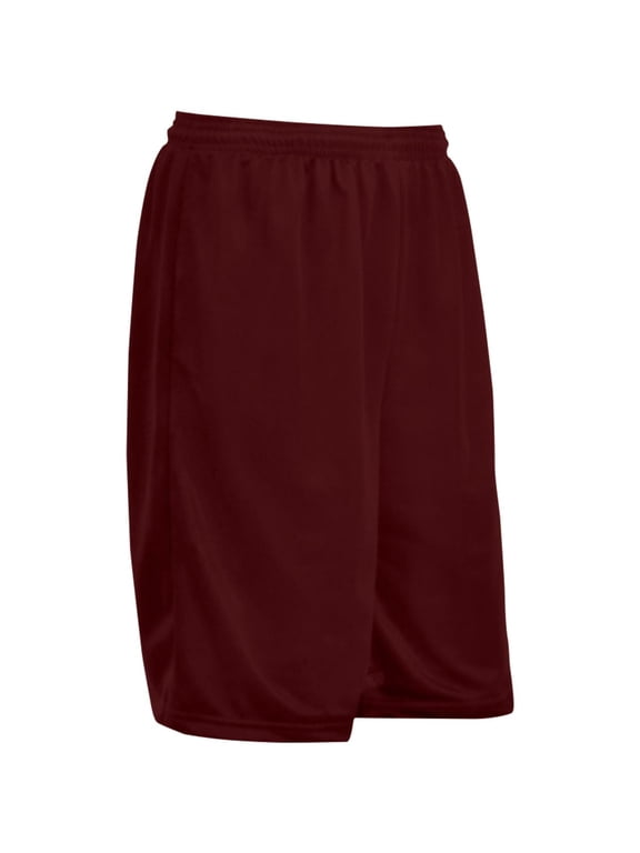 Boss Athletic Shorts, 9" Inseam, Adult Large, Maroon