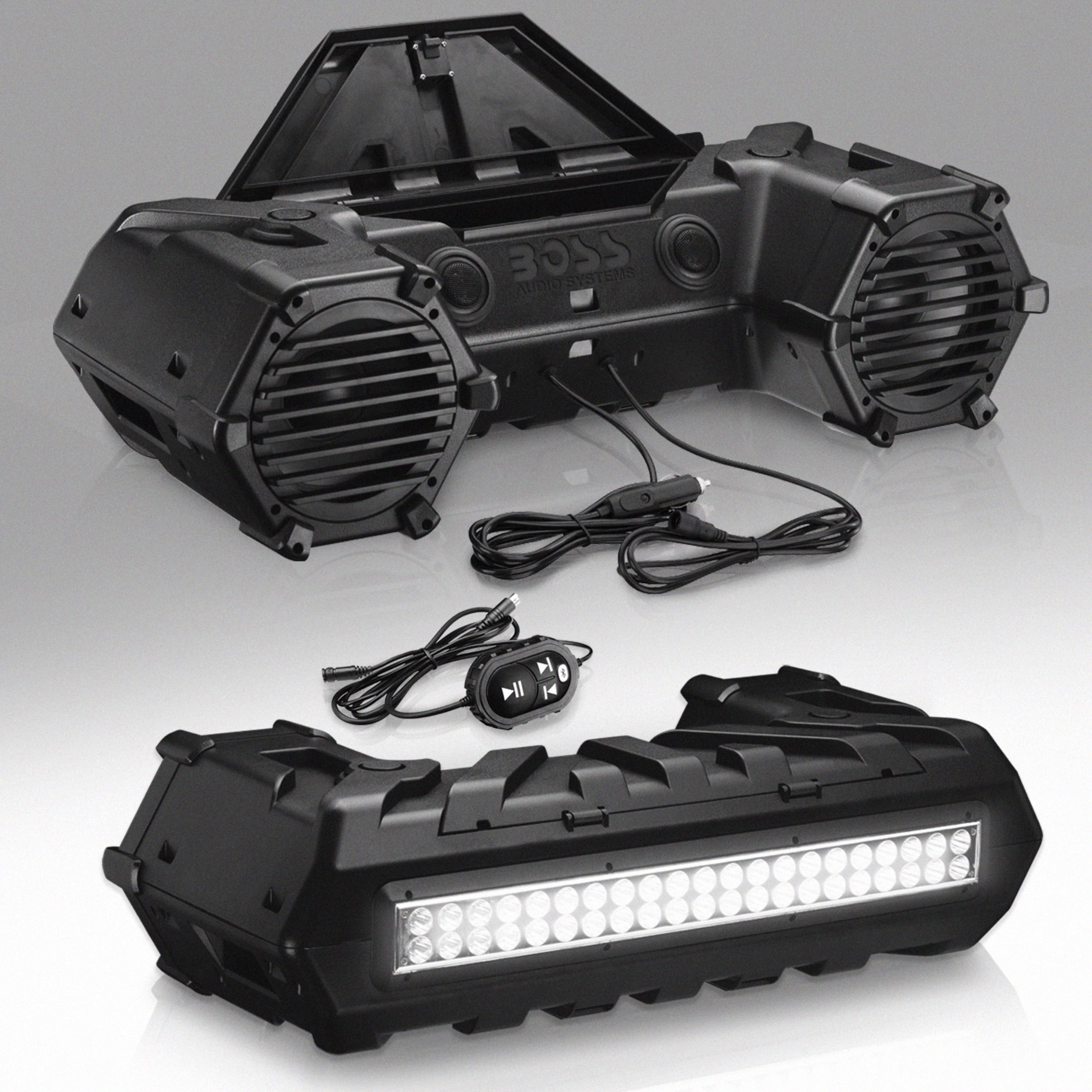 BOSS Audio Systems ATVB95LED 8" Bluetooth ATV Speakers, Marine-Grade UTV Sound System
