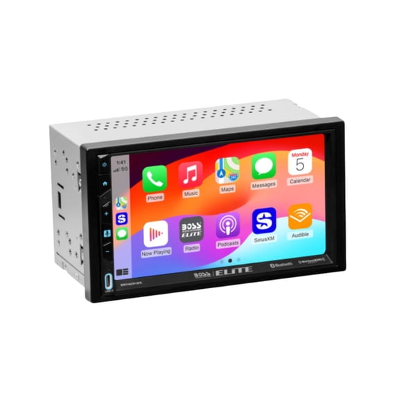 Boss Elite BE7ACP.WX Double-DIN, Wireless/Wired Apple CarPlay & Android Auto,SXM, Mech-less Multimedia Player (no CD/DVD) 7" Touchscreen Bluetooth