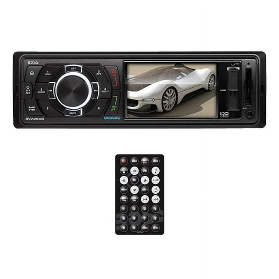 Boss Audio BV7260B, Single-DIN MECH-LESS Multimedia 3.2" Player, No CD/DVD, Bluetooth