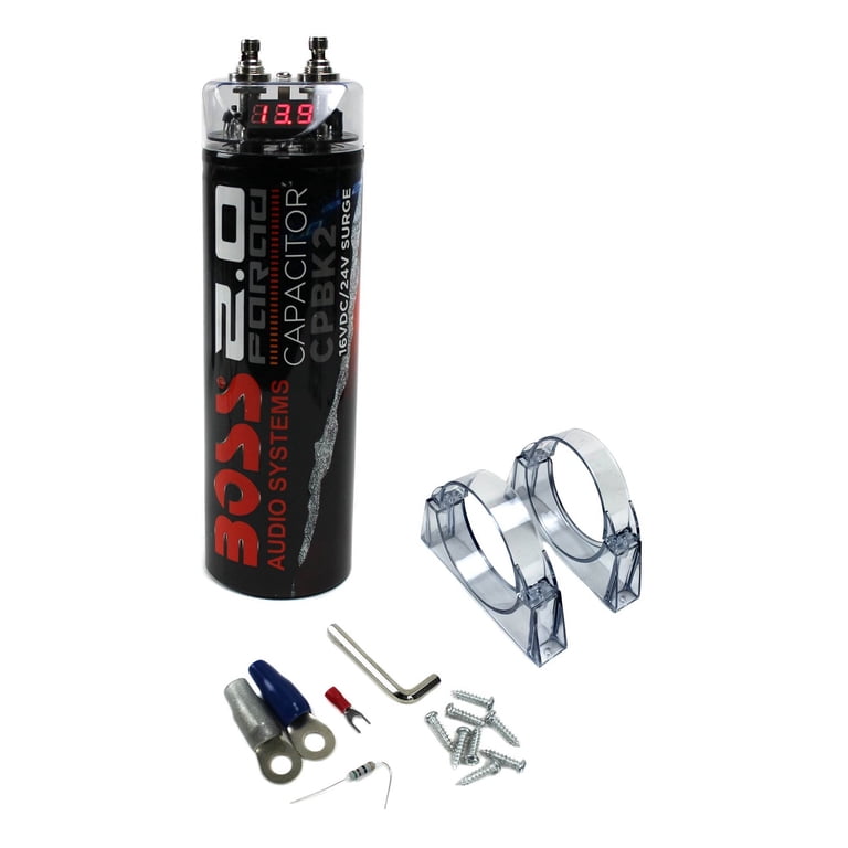Boss Audio Systems 2 Farad Digital Car Audio Power Capacitor, LED