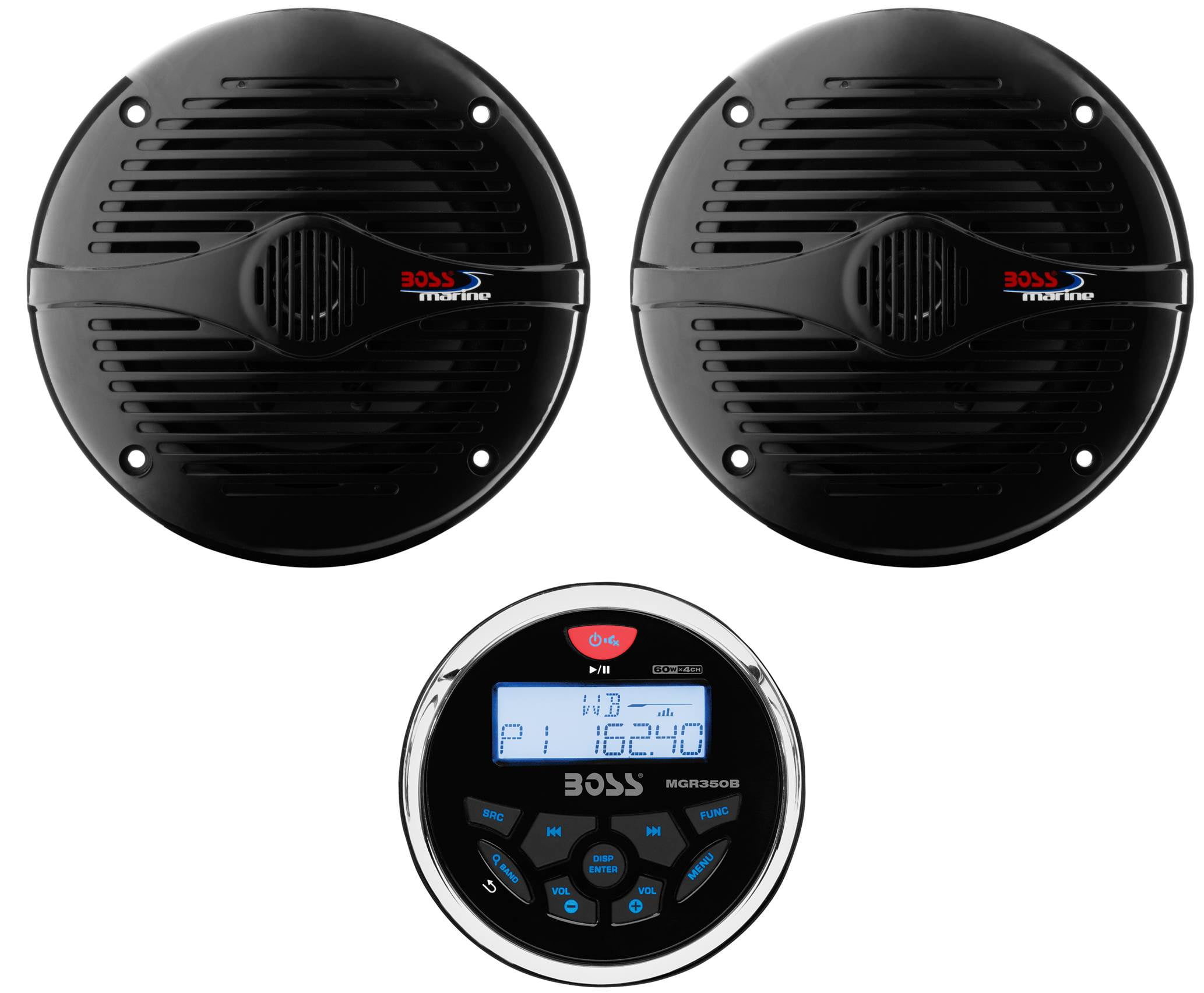 Boss Audio MGR350B 3" Gauge Marine MP3/Radio Stereo Bluetooth Atv Boat