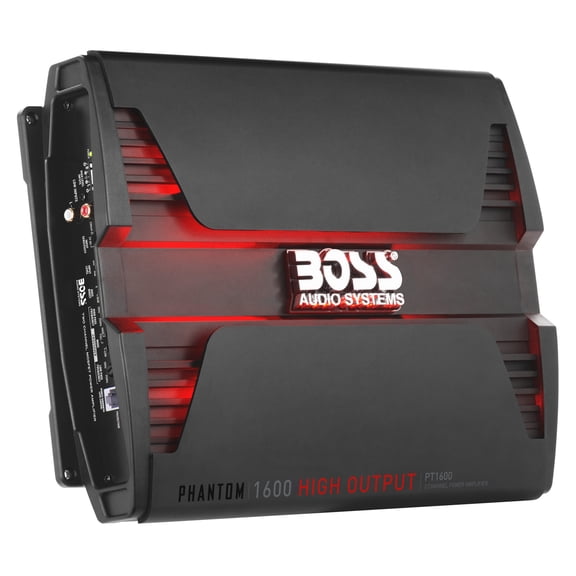 BOSS Audio Systems Phantom 1600W Car Amplifier – 2 Channel, Full Range, Class A/B, Stable Mosfet Power