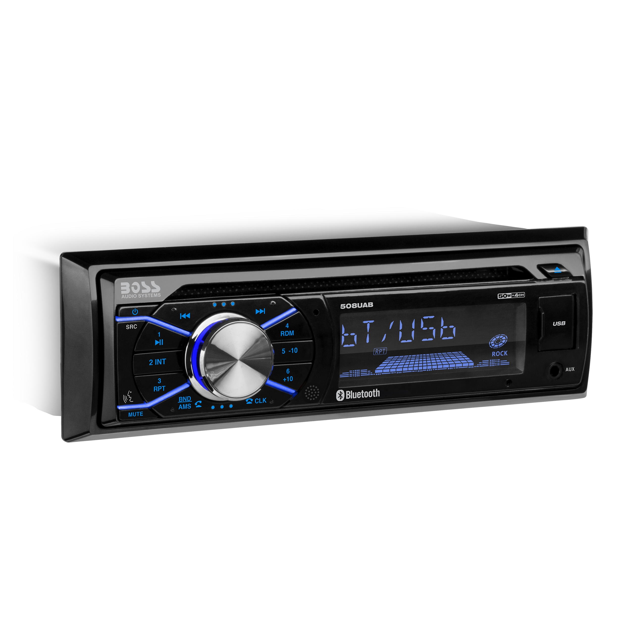 Boss Audio Systems 508UAB Single Din Bluetoothe Audio and Calling Car Stereo - image 1 of 17