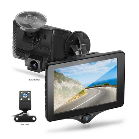 BOSS Audio - Car Dual Dash Cam and Rear Camera - Black