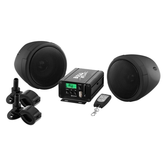 Boss Audio Systems MCBK520B Motorcycle Speakers – Weatherproof Bluetooth Stereo with Amplifier