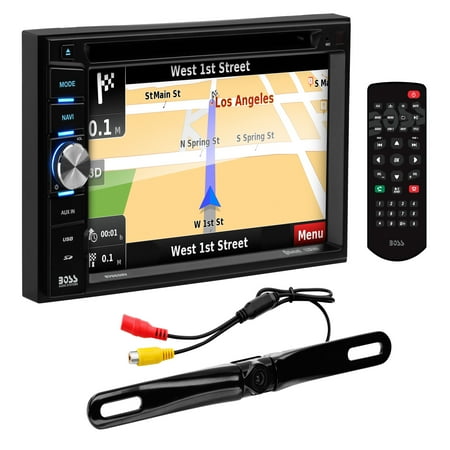 BOSS Audio - 6.5" - Built-in Navigation - Bluetooth - In-Dash CD/DVD/DM Receiver - Black