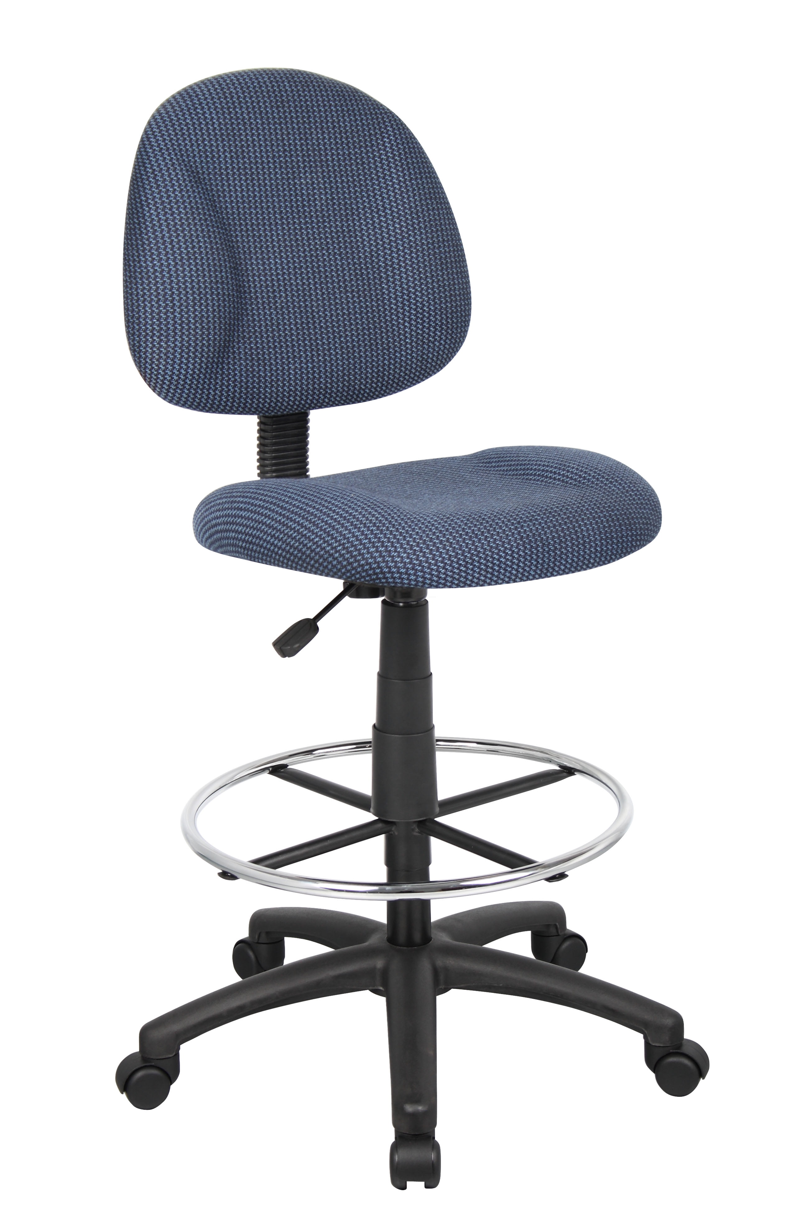 Boss Office Products Ergonomic Works Adjustable Drafting Chair without Arms Blue Walmart