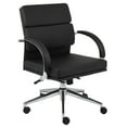 thumbnail image 1 of Boss Office Products B9406-BK Mid-Back Executive Chair - Black, 1 of 2
