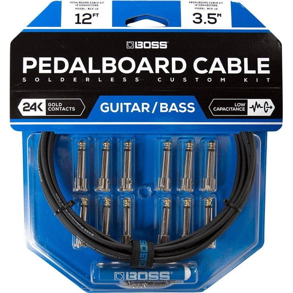 BCK-12 Solderless Pedalboard Kit, 12 ft Cable/ 12 Connectors