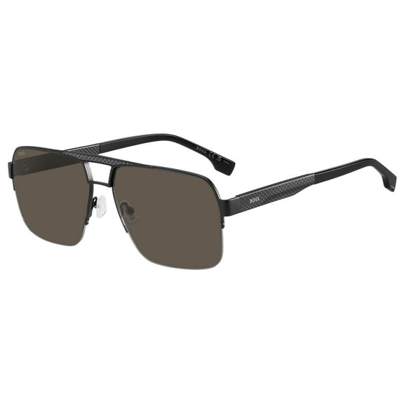 Boss - BOSS 1767/S, Squared steel men MATTE BLACK/GREY