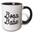thumbnail image 1 of 3drose, Boss Babe, 11oz Two-tone Black Mug, 1 of 6