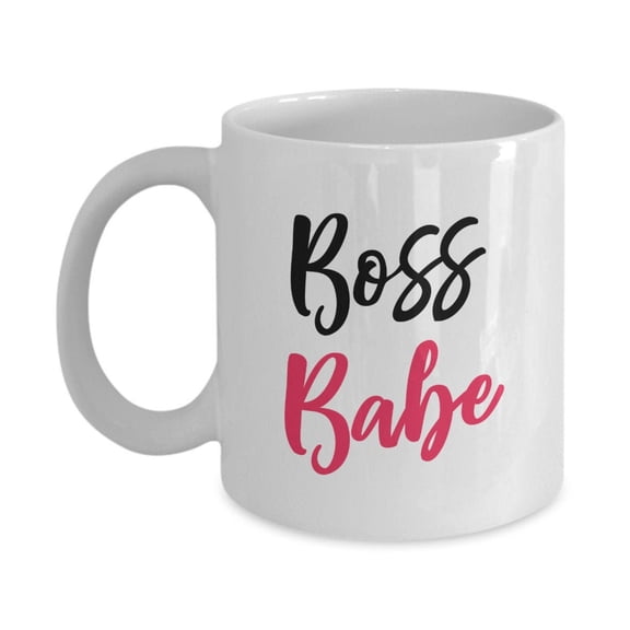 Boss Babe Mug - Funny Tea Hot Cocoa Coffee Cup - Novelty Birthday Christmas Anniversary Gag Gifts Idea