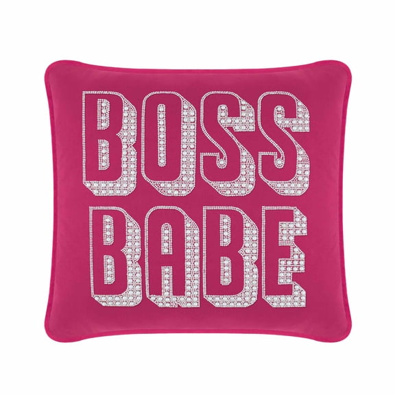 Boss Babe Pillow - Fuchsia