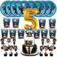 thumbnail image 1 of Boss Baby Africa Boy Birthday 5th Cups Party Supplies Plates Fans Decorations Cake Topper Decor, 1 of 6