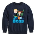 thumbnail image 1 of Boss Baby - B Is For Boss - Toddler & Youth Crewneck Fleece Sweatshirt, 1 of 4