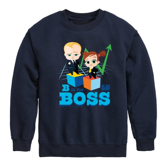 Boss Baby - B Is For Boss - Toddler & Youth Crewneck Fleece Sweatshirt