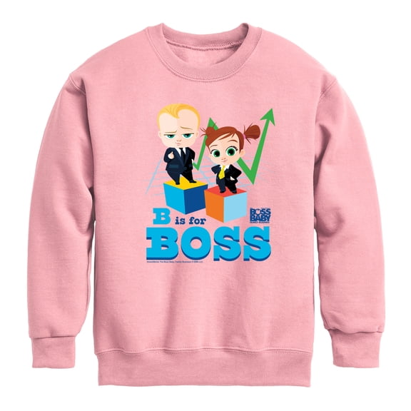 Boss Baby - B Is For Boss - Toddler & Youth Crewneck Fleece Sweatshirt