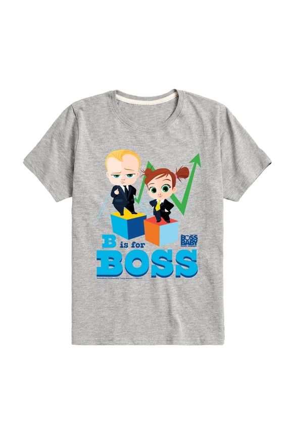 - B Is For Boss - Toddler & Youth Short Sleeve Graphic T-Shirt